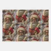 Regal Santa mit Rentier Geschenkpapier Set (Vorderseite 2)