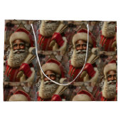 Regal Santa mit Rentier Große Geschenktüte (Rückseite)