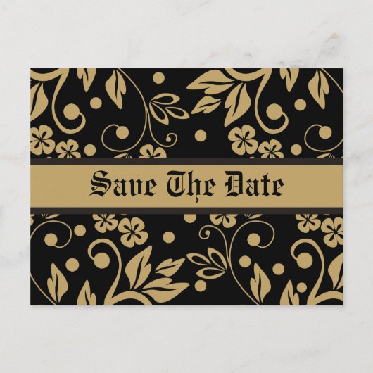 Regal Save the Date Postkarten (Vorderseite)