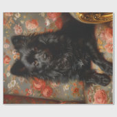 Regal Schipperke Dog Vintag Decoupage Geschenkpapier (Flach)