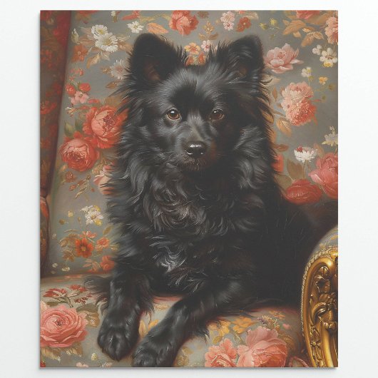 Regal Schipperke Dog Vintag Decoupage Geschenkpapier