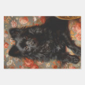 Regal Schipperke Dog Vintag Decoupage Geschenkpapier Set (Vorderseite)