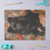 Regal Schipperke Dog Vintag Decoupage Seidenpapier (Basteln)