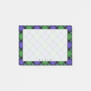 Regal Scottish Clan Blair Tartan Post-it Klebezettel