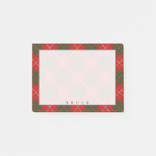 Regal Scottish Clan Bruce Tartan Post-it Klebezettel
