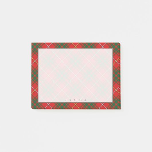 Regal Scottish Clan Bruce Tartan Post-it Klebezettel (Vorderseite)