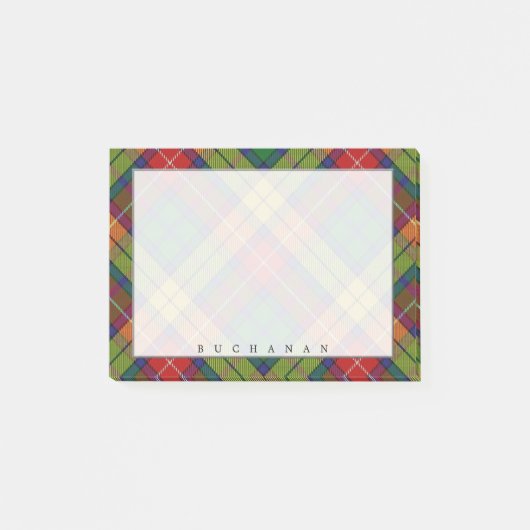 Regal Scottish Clan Buchanan Tartan Post-it Klebezettel (Vorderseite)