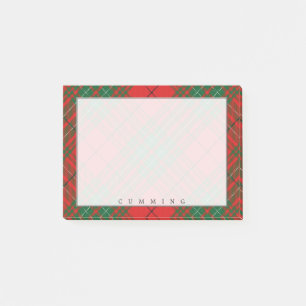 Regal Scottish Clan Cumming Tartan Post-it Klebezettel