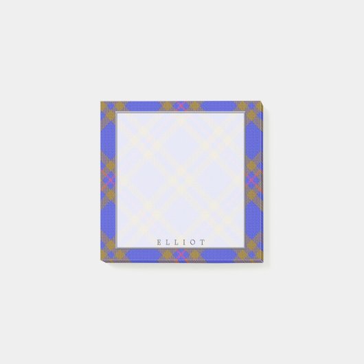 Regal Scottish Clan Elliot Tartan Post-it Klebezettel (Vorderseite)