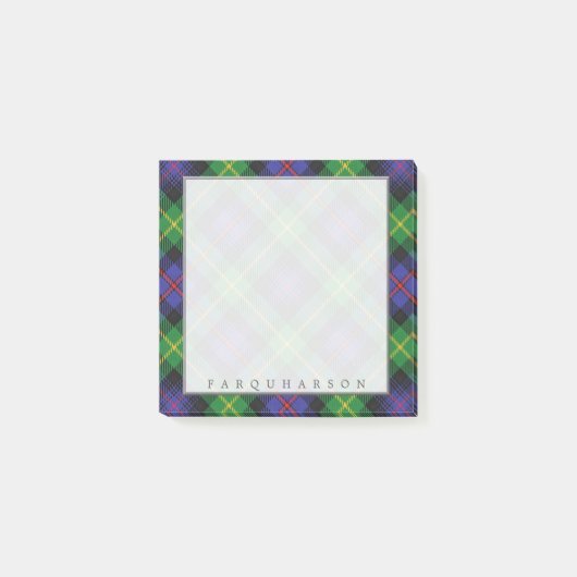 Regal Scottish Clan Farquharson Tartan Post-it Klebezettel (Vorderseite)