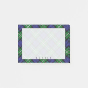 Regal Scottish Clan Forbes Tartan Post-it Klebezettel