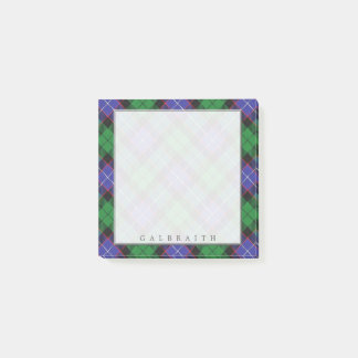 Regal Scottish Clan Galbraith Tartan Post-it Klebezettel