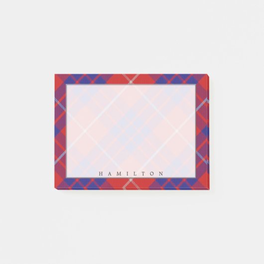 Regal Scottish Clan Hamilton Tartan Post-it Klebezettel (Vorderseite)