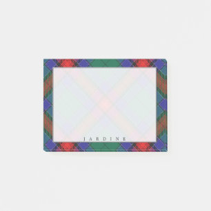 Regal Scottish Clan Jardine Tartan Post-it Klebezettel