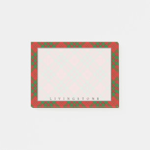 Regal Scottish Clan Livingstone Tartan Post-it Klebezettel
