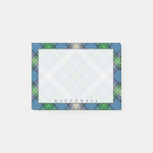 Regal Scottish Clan MacDowall Tartan Post-it Klebezettel (Vorderseite)