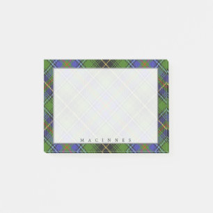 Regal Scottish Clan MacInnes Tartan Post-it Klebezettel