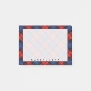 Regal Scottish Clan MacLachlan Tartan Post-it Klebezettel