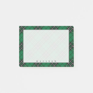 Regal Scottish Clan MacLean Hunting Tartan Post-it Klebezettel