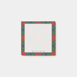 Regal Scottish Clan MacLean Tartan Post-it Klebezettel