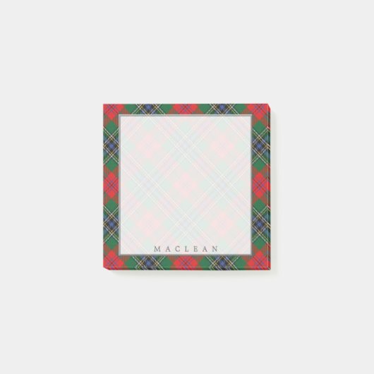 Regal Scottish Clan MacLean Tartan Post-it Klebezettel (Vorderseite)