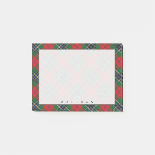 Regal Scottish Clan MacLean Tartan Post-it Klebezettel (Vorderseite)