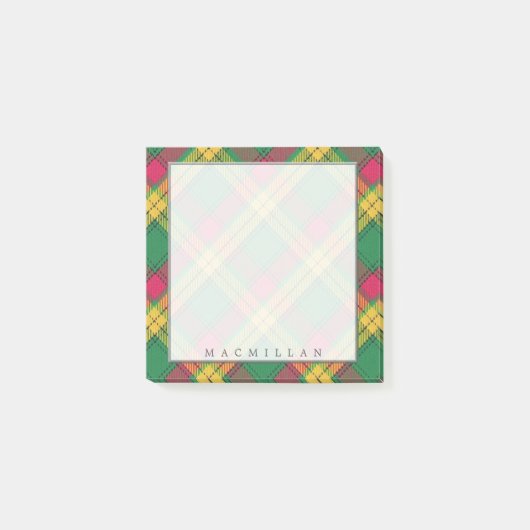 Regal Scottish Clan MacMillan Tartan Post-it Klebezettel (Vorderseite)