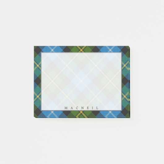 Regal Scottish Clan MacNeil Tartan Post-it Klebezettel (Vorderseite)