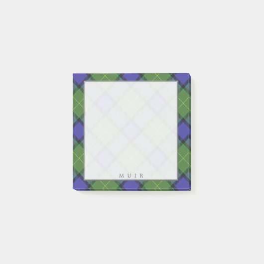 Regal Scottish Clan Muir Tartan Post-it Klebezettel (Vorderseite)