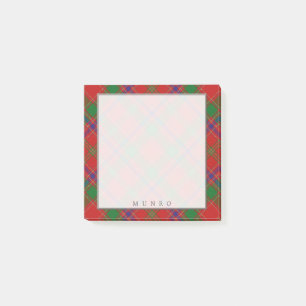 Regal Scottish Clan Munro Tartan Post-it Klebezettel