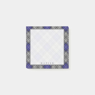 Regal Scottish Clan Napier Tartan Post-it Klebezettel
