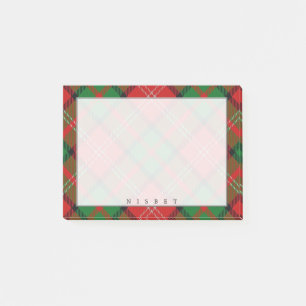 Regal Scottish Clan Nisbet Tartan Post-it Klebezettel