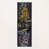 Regal Silver & Gold Griffins Yogamatte (Vorderseite)