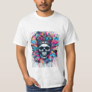 "Regal Skull: Urban Graffiti Street Art T - Shirt" T-Shirt
