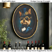 Regal Steampunk Yorkshire Terrier EF4L Decoupage Seidenpapier