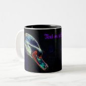Regal Swan Abstrakt Art Personalisiert Zweifarbige Tasse (Vorderseite Links)
