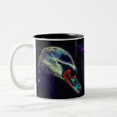 Regal Swan Abstrakt Art Personalisiert Zweifarbige Tasse (Links)
