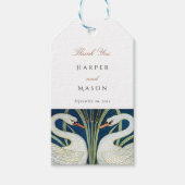 Regal Swan Pair Wedding-Geschenk-Tag Geschenkanhänger (Vorderseite)