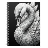 "Regal the White Swan" Spiral Notebook Notizblock (Vorderseite)