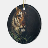 Regal Tiger Gaze - Retro Kunst, Dichtung und Musik Keramik Ornament (Links)