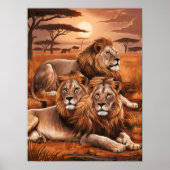 Regal Trio Ruhen in der Natur Poster (Vorne)