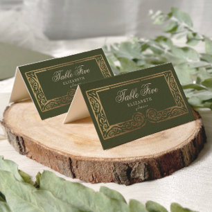 Regal-Türen Elegante Faux-Folie Hochzeitsplatzkart Tischnummer