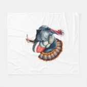 Regal Turkey Display Art Classic T - Shirt Fleecedecke (Vorderseite (Horizontal))