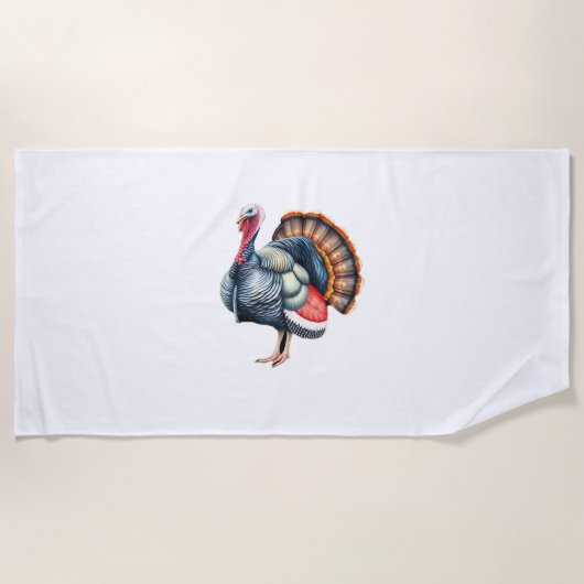 Regal Turkey Display Art Classic T - Shirt Strandtuch (Vorderseite)