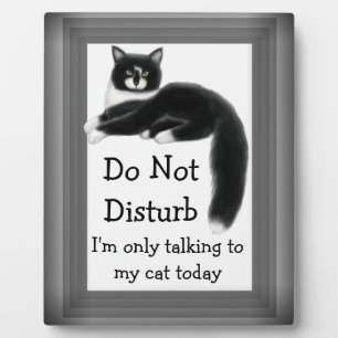 Regal Tuxedo Cat Customizable Sign Fotoplatte