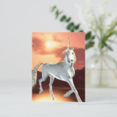 Regal Unicorn Postkarte (Stehend Vorderseite)