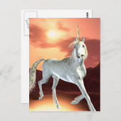 Regal Unicorn Postkarte (Vorne/Hinten)