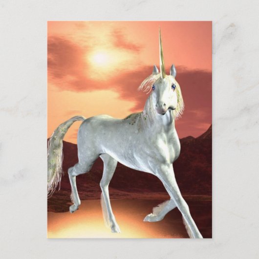 Regal Unicorn Postkarte (Vorderseite)