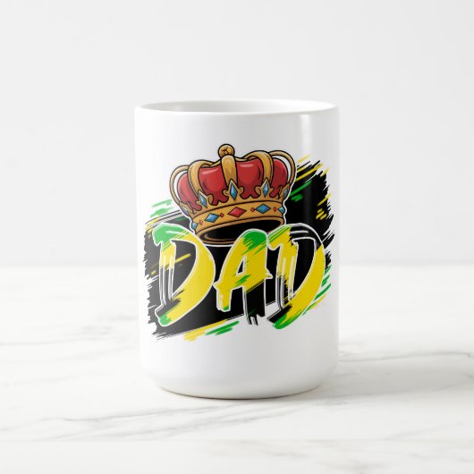 Regal Vater: Bold & Crowned Kaffeetasse (Mittel)