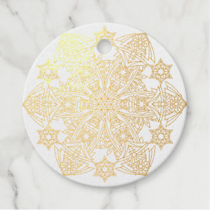 Regal Vintag Foil Snowflake Favor & Gift Tag